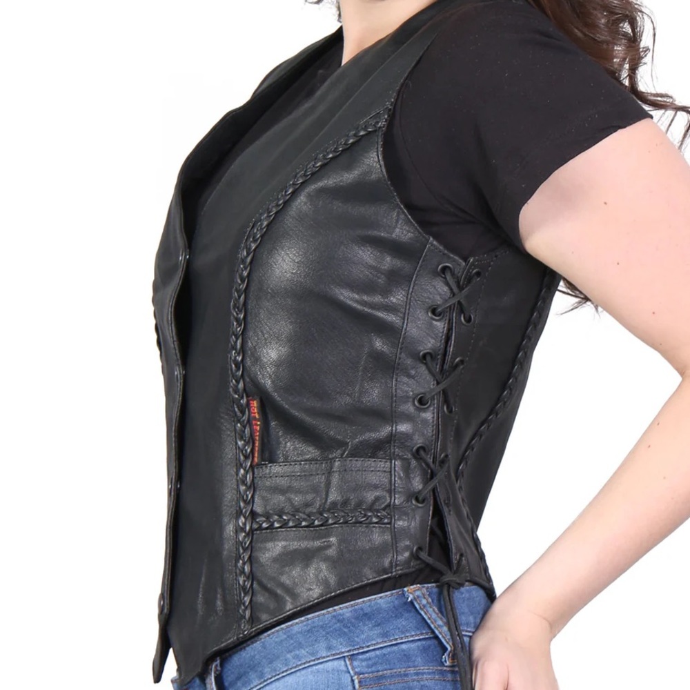 NEW HOT LEATHERS VINTAGE WOMENS VEST